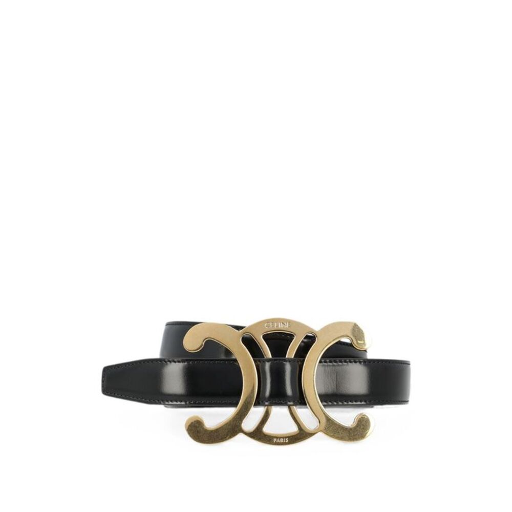 Celine Women Triomphe Leather Belt